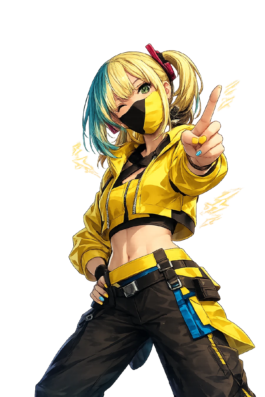 Anime-Heldin im Cosplay-Style mit Smartphone – Das Vertragshaus